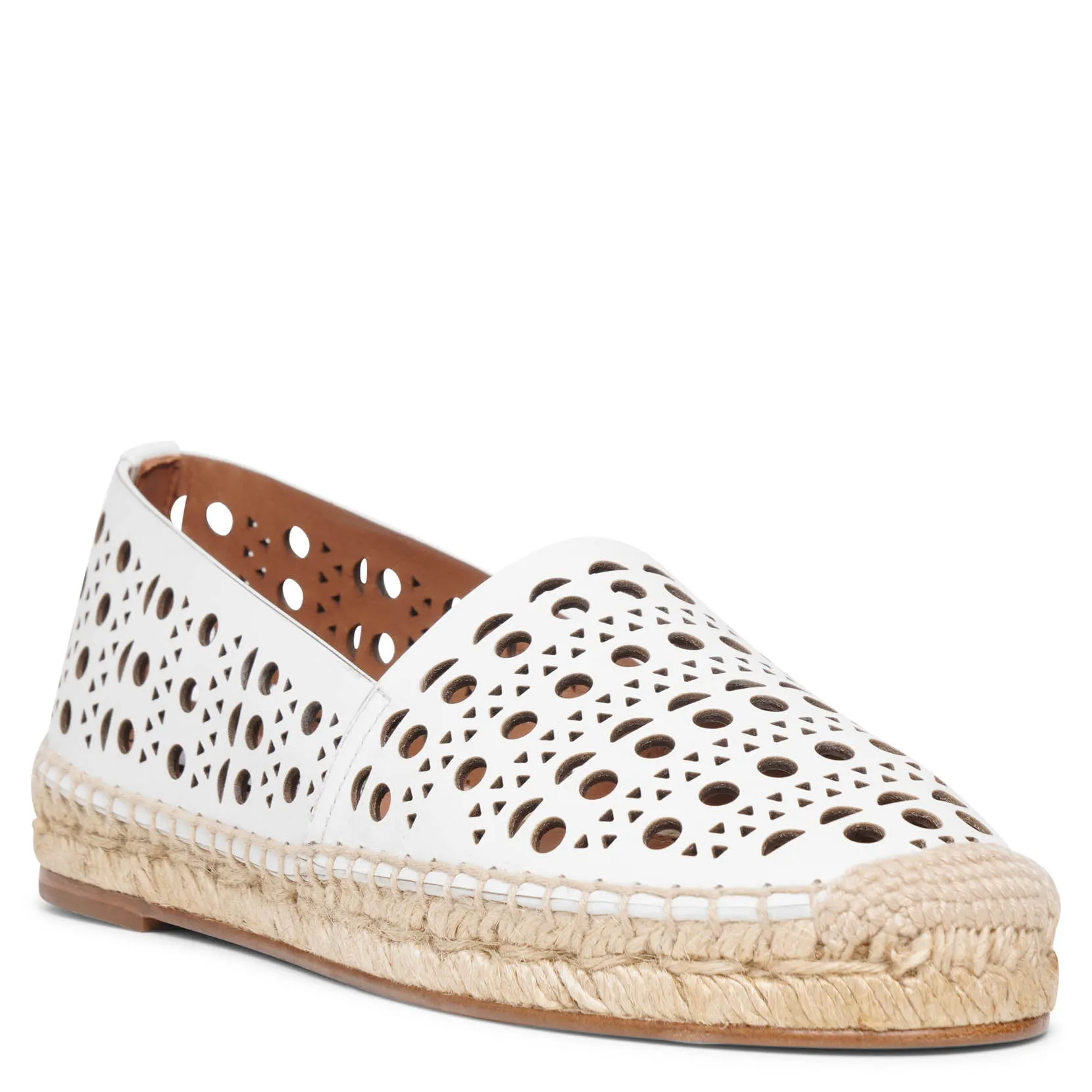 Vienne white leather espadrilles