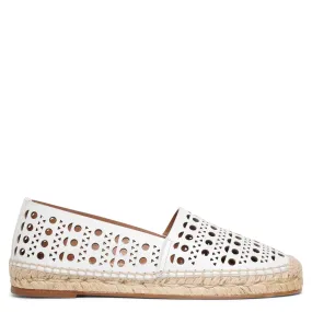 Vienne white leather espadrilles