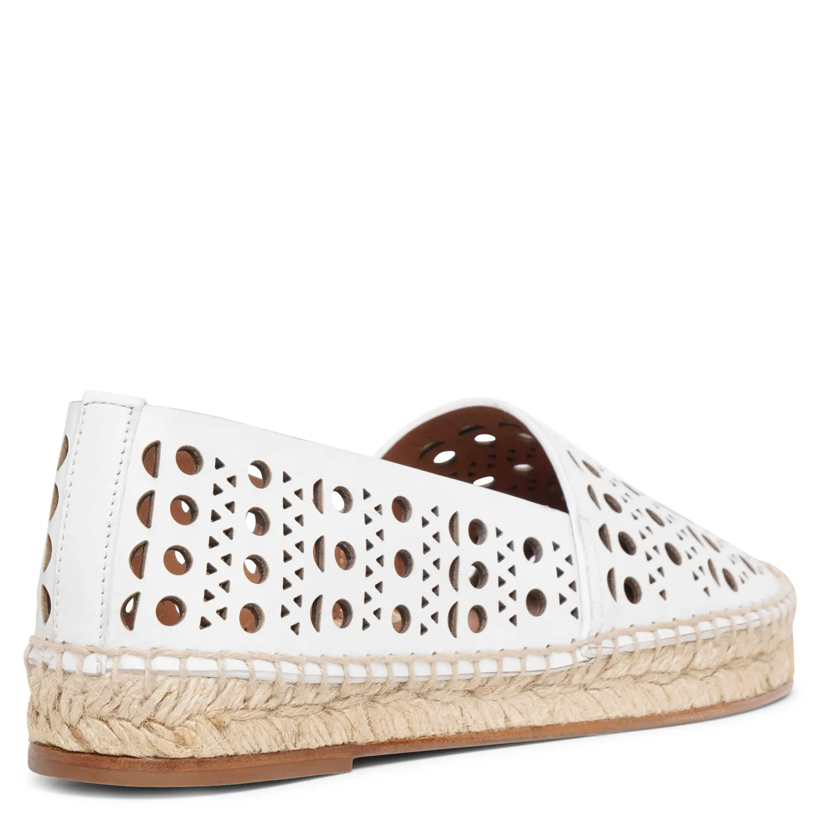 Vienne white leather espadrilles