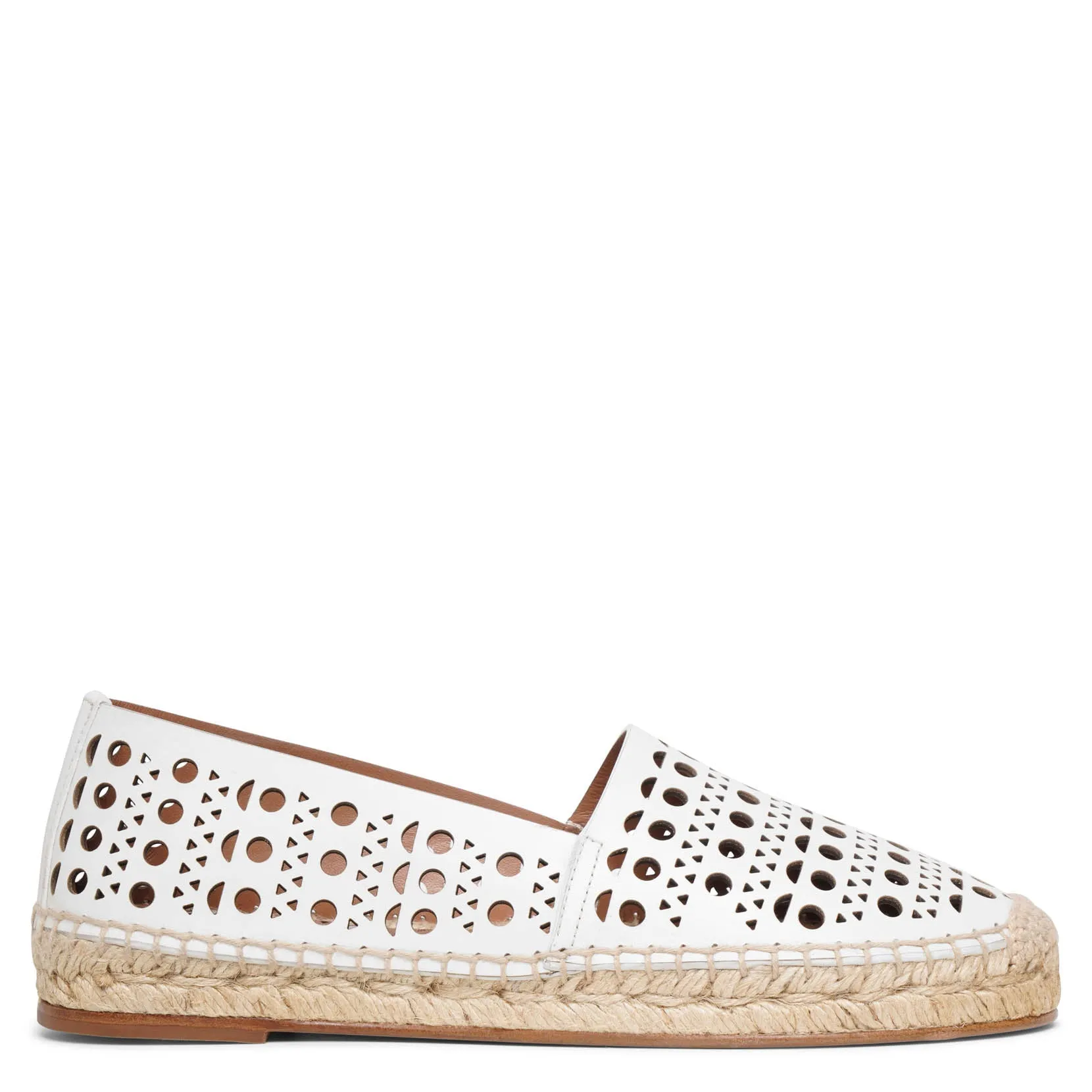 Vienne white leather espadrilles