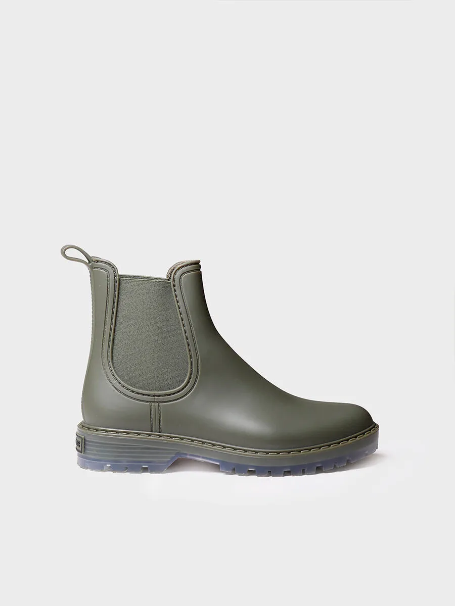 Women's Chelsea-style Waterproof Ankle boot in Khaki - CONEY