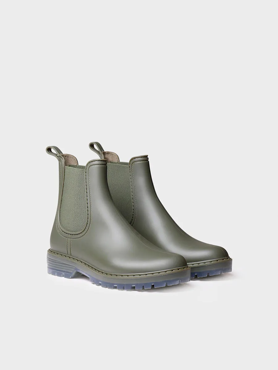 Women's Chelsea-style Waterproof Ankle boot in Khaki - CONEY