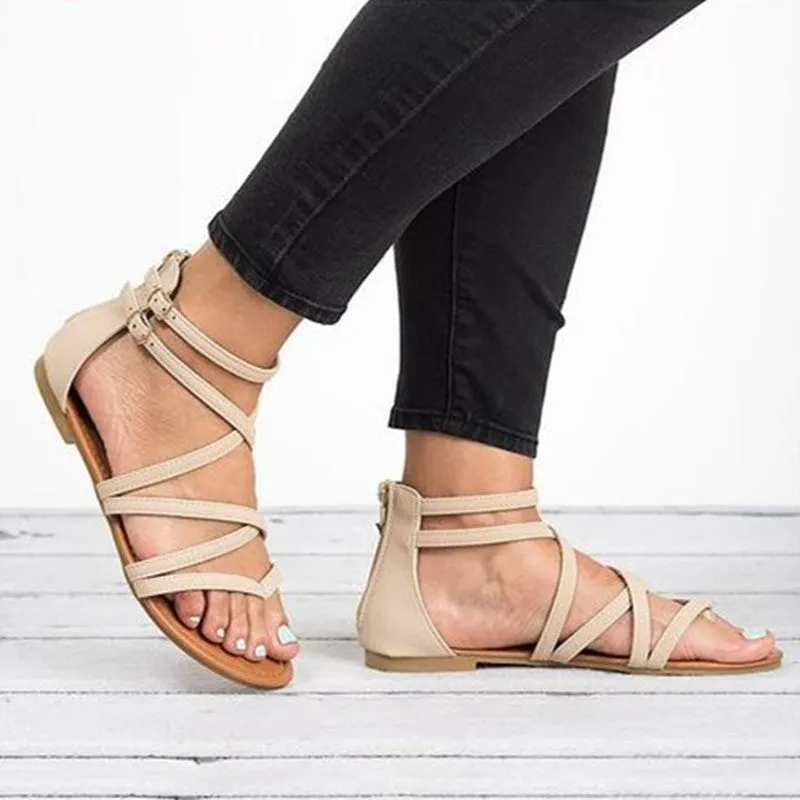 Women's Fashion Simple Cross Strapped Sandals