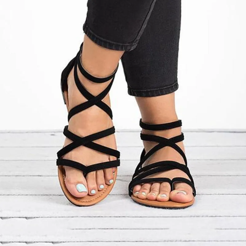 Women's Fashion Simple Cross Strapped Sandals